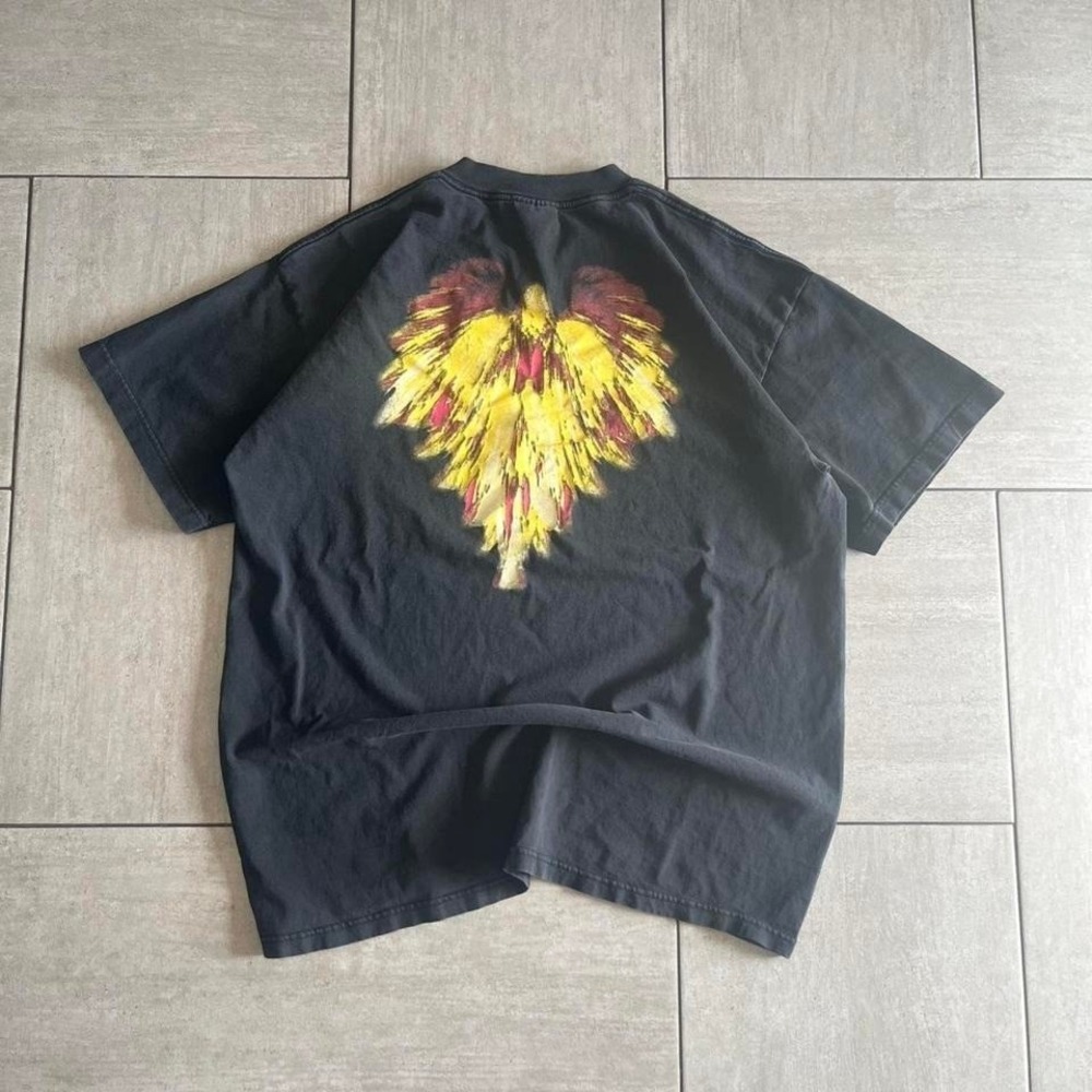 Vintage Tultex Firebird International Club 2000 Phoenix Graphic T-Shirt Black XL